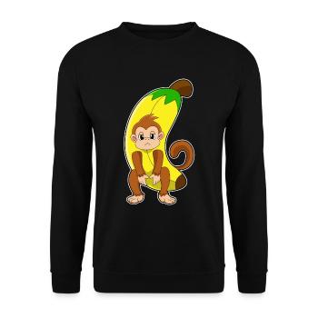 Monkey Banana - Unisex Sweatshirt - black - Front - Alina (178cm) & Michal (187cm)