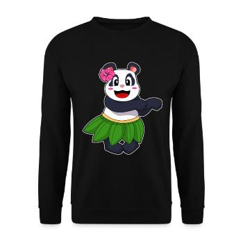 Panda Ballerina Ballett Tanz - Unisex Pullover - Schwarz - Vorne - Alina (178cm) & Michal (187cm)