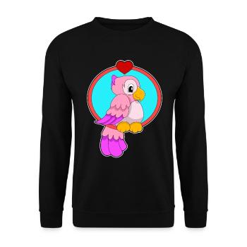 Cœur de perroquet - Sweat-shirt Unisexe - noir - Devant - Alina (178cm) & Michal (187cm)