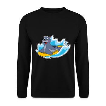Surf de phoques Surf Surf Surf Été - Sweat-shirt Unisexe - noir - Devant - Alina (178cm) & Michal (187cm)