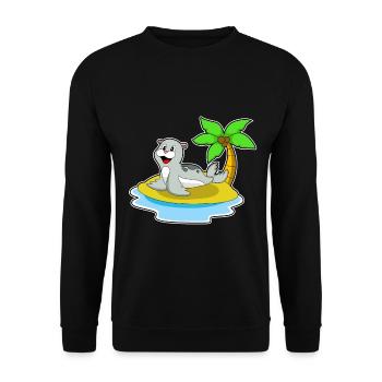 Seal Island - Unisex Sweatshirt - black - Front - Alina (178cm) & Michal (187cm)