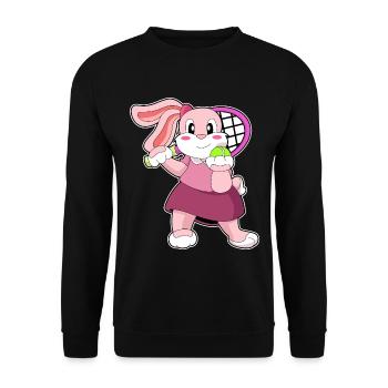 Rabbit Tennis Rackets - Unisex Sweatshirt - black - Front - Alina (178cm) & Michal (187cm)