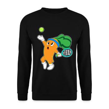 Karotte Tennis Tennisschläger - Unisex Pullover - Schwarz - Vorne - Alina (178cm) & Michal (187cm)