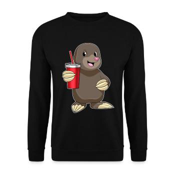 Mole cup to go - Unisex Sweatshirt - black - Front - Alina (178cm) & Michal (187cm)