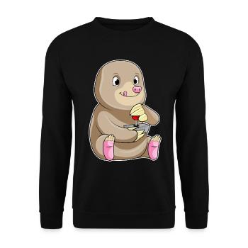 Mole Gamer Joystick - Unisex Sweatshirt - black - Front - Alina (178cm) & Michal (187cm)