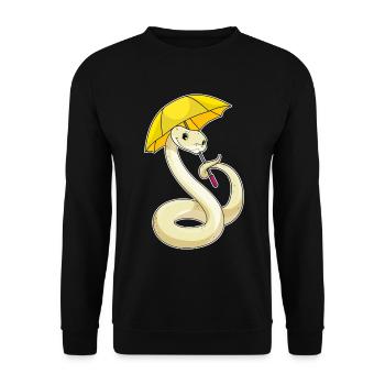 Parapluie serpent - Sweat-shirt Unisexe - noir - Devant - Alina (178cm) & Michal (187cm)