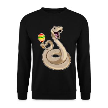 Snake Musician Rattle Music - Unisex Sweatshirt - black - Front - Alina (178cm) & Michal (187cm)