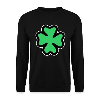 trèfle à quatre feuilles - Sweat-shirt Unisexe - noir - Devant - Alina (178cm) & Michal (187cm)