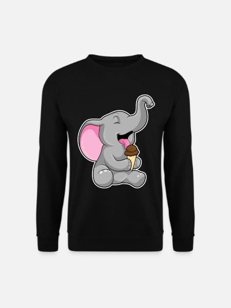 Elefant Waffeleis - Unisex Pullover - Schwarz