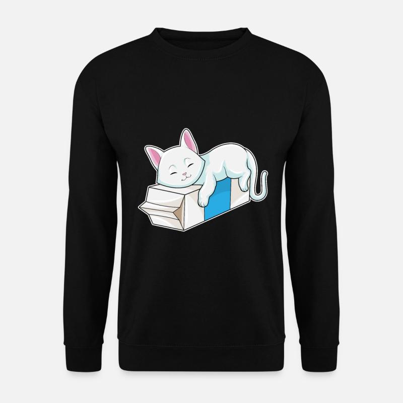 Katze Milch - Unisex Pullover - Schwarz