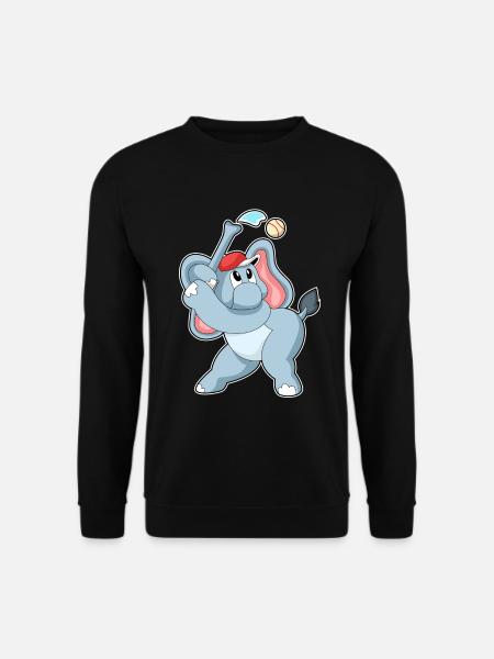 Elephant Baseball - Unisex Sweatshirt - black