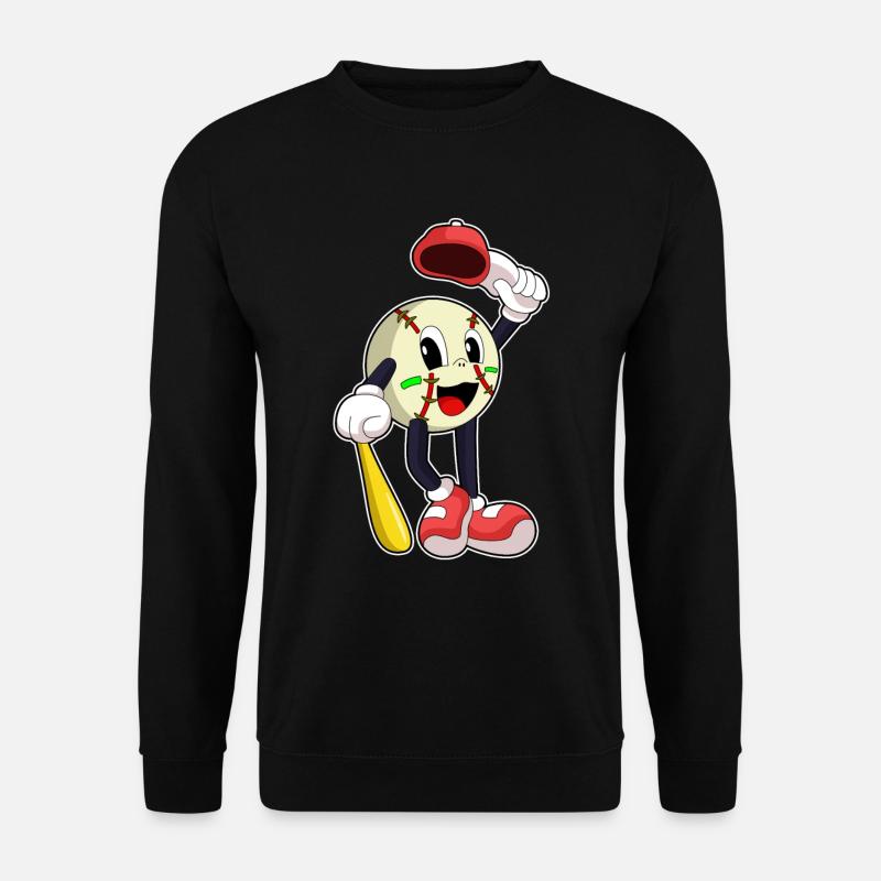 Baseball avec batte de baseball - Sweat-shirt Unisexe - noir