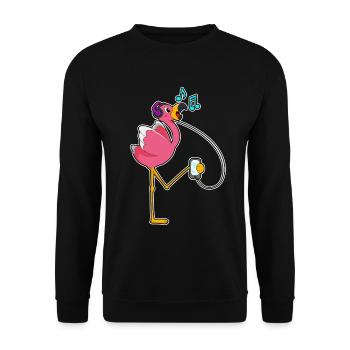 Musique casque Flamingo - Sweat-shirt Unisexe - noir - Devant - Alina (178cm) & Michal (187cm)