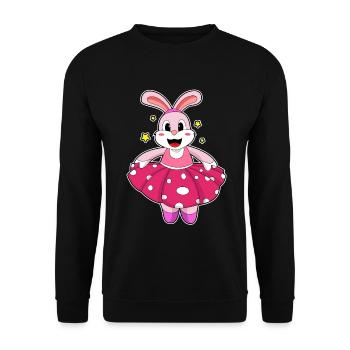 Bunny Ballerina Ballet Dance - Unisex Sweatshirt - black - Front - Alina (178cm) & Michal (187cm)