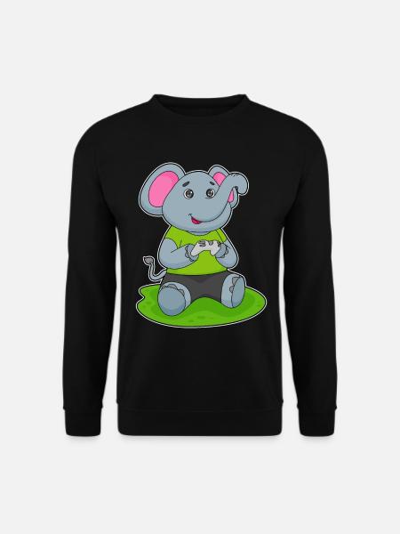 Elephant Gamer Controller - Unisex Sweatshirt - black