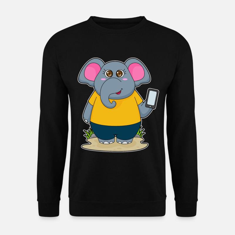 Elephant Smartphone - Unisex Sweatshirt - black