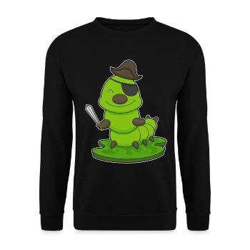 Épée de pirate chenille - Sweat-shirt Unisexe - noir - Devant - Alina (178cm) & Michal (187cm)
