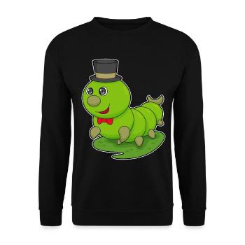 Chapeau haut-de-forme Gentleman Caterpillar - Sweat-shirt Unisexe - noir - Devant - Alina (178cm) & Michal (187cm)