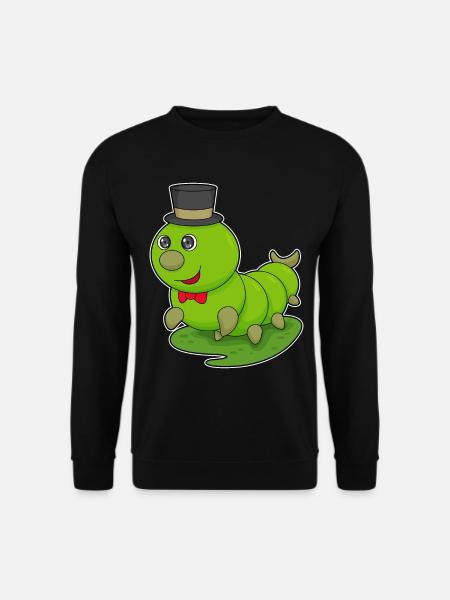 Caterpillar Gentleman Top Hat - Unisex Sweatshirt - black