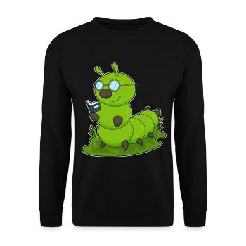 Lunettes de livre Caterpillar Nerd - Sweat-shirt Unisexe - noir - Devant - Alina (178cm) & Michal (187cm)