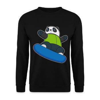 Panda Snowboarder Snowboard - Sweat-shirt Unisexe - noir - Devant - Alina (178cm) & Michal (187cm)