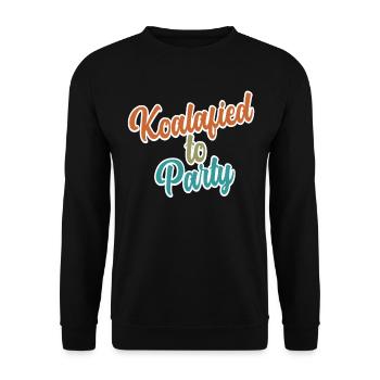 Koalafied to Party Qualified Pun Cute and Funny Ko - Unisex Sweatshirt - black - Front - Alina (178cm) & Michal (187cm)