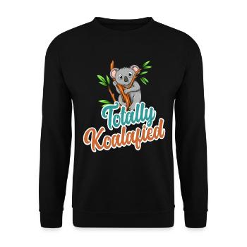 Totally Koalafied - Qualified Pun Cute Funny Anima - Unisex Sweatshirt - black - Front - Alina (178cm) & Michal (187cm)