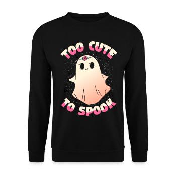 To Cute To Spook Kawaii Ghost Halloween Costume - Unisex Sweatshirt - black - Front - Alina (178cm) & Michal (187cm)
