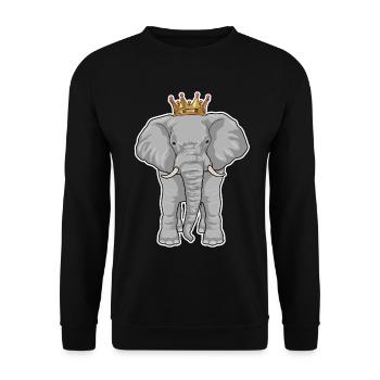 Elephant Crown - Unisex Sweatshirt - black - Front - Alina (178cm) & Michal (187cm)