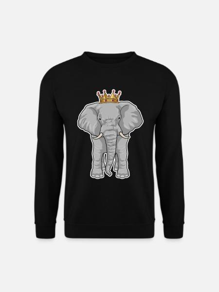 Elephant Crown - Unisex Sweatshirt - black
