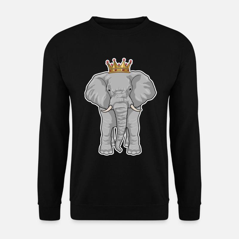 Couronne du roi éléphant - Sweat-shirt Unisexe - noir