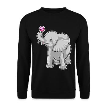 Elephant lollipops - Unisex Sweatshirt - black - Front - Alina (178cm) & Michal (187cm)