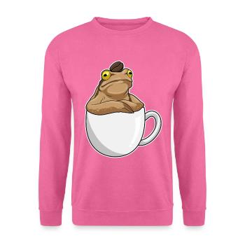 Frosch Kaffee Kaffeebohne - Unisex Pullover - Pink - Vorne