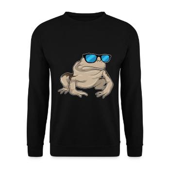 Frosch Sonnenbrille - Unisex Pullover - Schwarz - Vorne - Alina (178cm) & Michal (187cm)