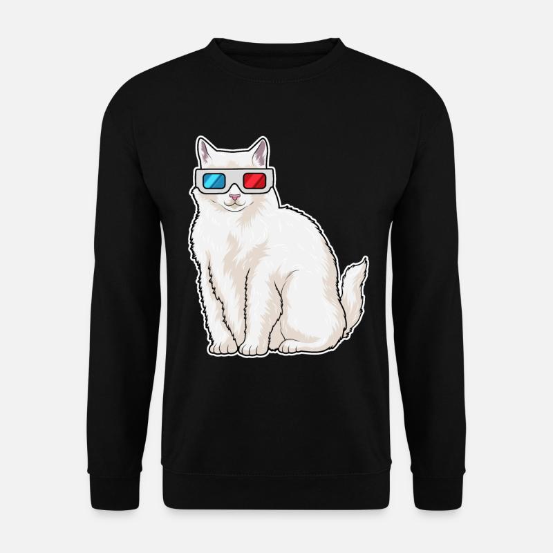 Cat Glasses - Unisex Sweatshirt - black
