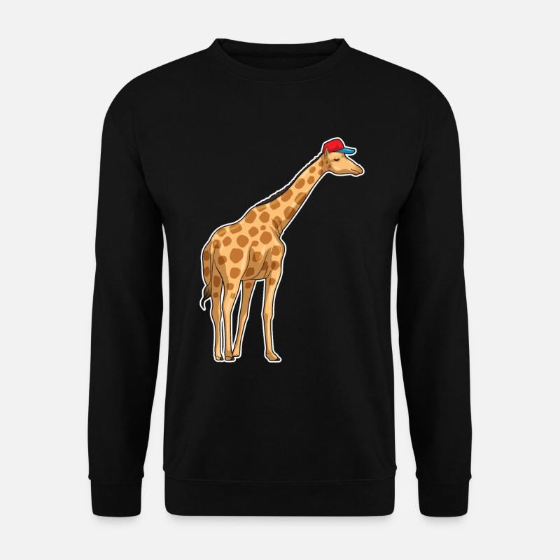 Giraffe Cap - Unisex Pullover - Schwarz