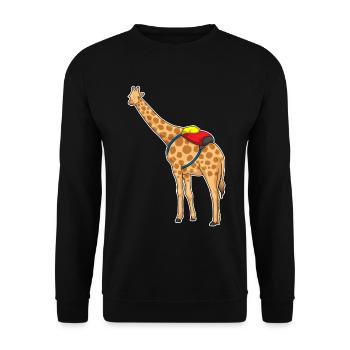 Giraffe Student Backpack School - Unisex Sweatshirt - black - Front - Alina (178cm) & Michal (187cm)