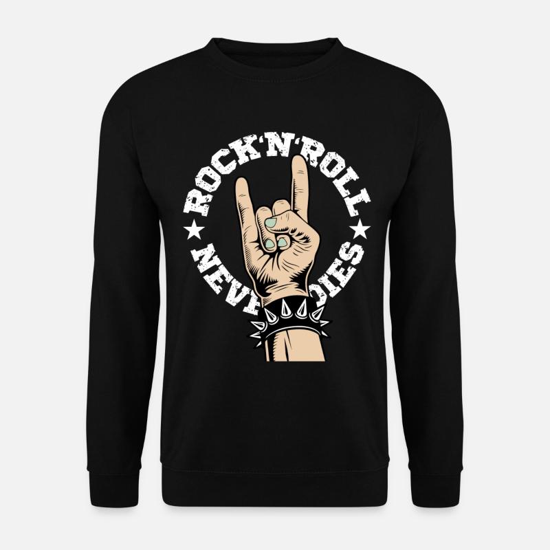 Rock'N'Roll stirbt nie - Unisex Pullover - Schwarz