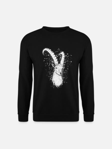 Steinbock Sternzeichen Geschenk - Unisex Pullover - Schwarz