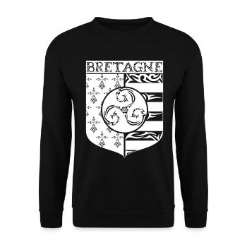 Bretagne Blason Gwenn Ha Du Tribal Triskèle - Sweat-shirt Unisexe - noir - Devant - Alina (178cm) & Michal (187cm)
