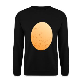Egg chicken egg - Unisex Sweatshirt - black - Front - Alina (178cm) & Michal (187cm)