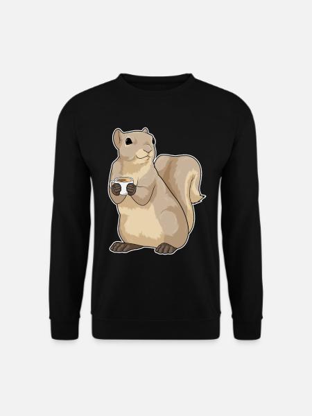 Squirrel Coffee Cup - Unisex Sweatshirt - black