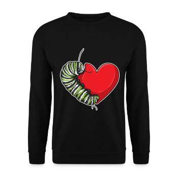 Cœur de chenille - Sweat-shirt Unisexe - noir - Devant - Alina (178cm) & Michal (187cm)