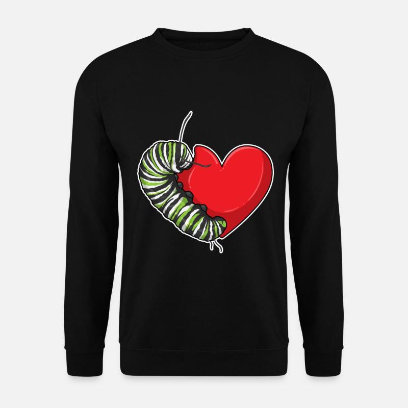 Raupe Herz - Unisex Pullover - Schwarz