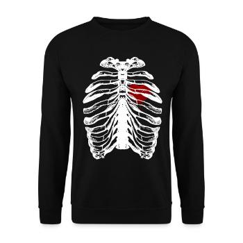 Skelett - Unisex Pullover - Schwarz - Vorne - Alina (178cm) & Michal (187cm)