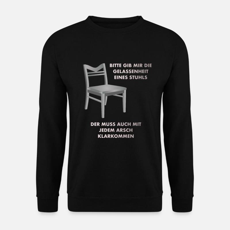 Gelassenheit eines Stuhls - Unisex Pullover - Schwarz