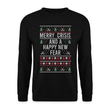 Horrible crise joyeuse de Noël et une nouvelle peur heureuse - Sweat-shirt Unisexe - noir - Devant - Alina (178cm) & Michal (187cm)