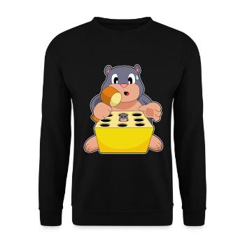 Mole Game - Unisex Sweatshirt - black - Front - Alina (178cm) & Michal (187cm)