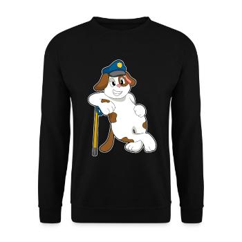 Police des Chiens Police Cap Police - Sweat-shirt Unisexe - noir - Devant - Alina (178cm) & Michal (187cm)