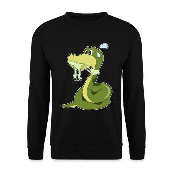 Drôle de serpent - Sweat-shirt Unisexe - noir - Devant - Alina (178cm) & Michal (187cm)